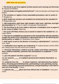 QMA State test questions 1. The threat to use force against another person and carrying out the threat is: Assault and Battery 2. All individuals are legally protected from?: Libel and slander and Assault and battery 3. The omission or neglect of any reas