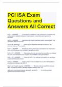 PCI ISA Exam Questions and Answers All Correct 