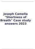 Joseph Camella "Shortness of Breath" Case study answers 2023