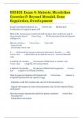 BIO181 Exam 4: Meiosis, Mendelian Genetics & Beyond Mendel, Gene Regulation, Development