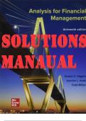 SOLUTIONS MANUAL for Analysis for Financial Management, 13th Edition ISBN13: 9781260772364 By Robert Higgins, Jennifer Koski and Todd Mitton