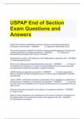 USPAP End of Section Exam Questions and Answers 