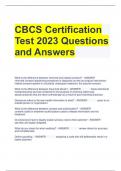 CBCS Certification Test 2023 Questions and Answers 