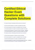 Certified Ethical Hacker Exam Questions with Complete Solutions 