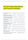 ACLS Pretest Questions and Correct Answers 