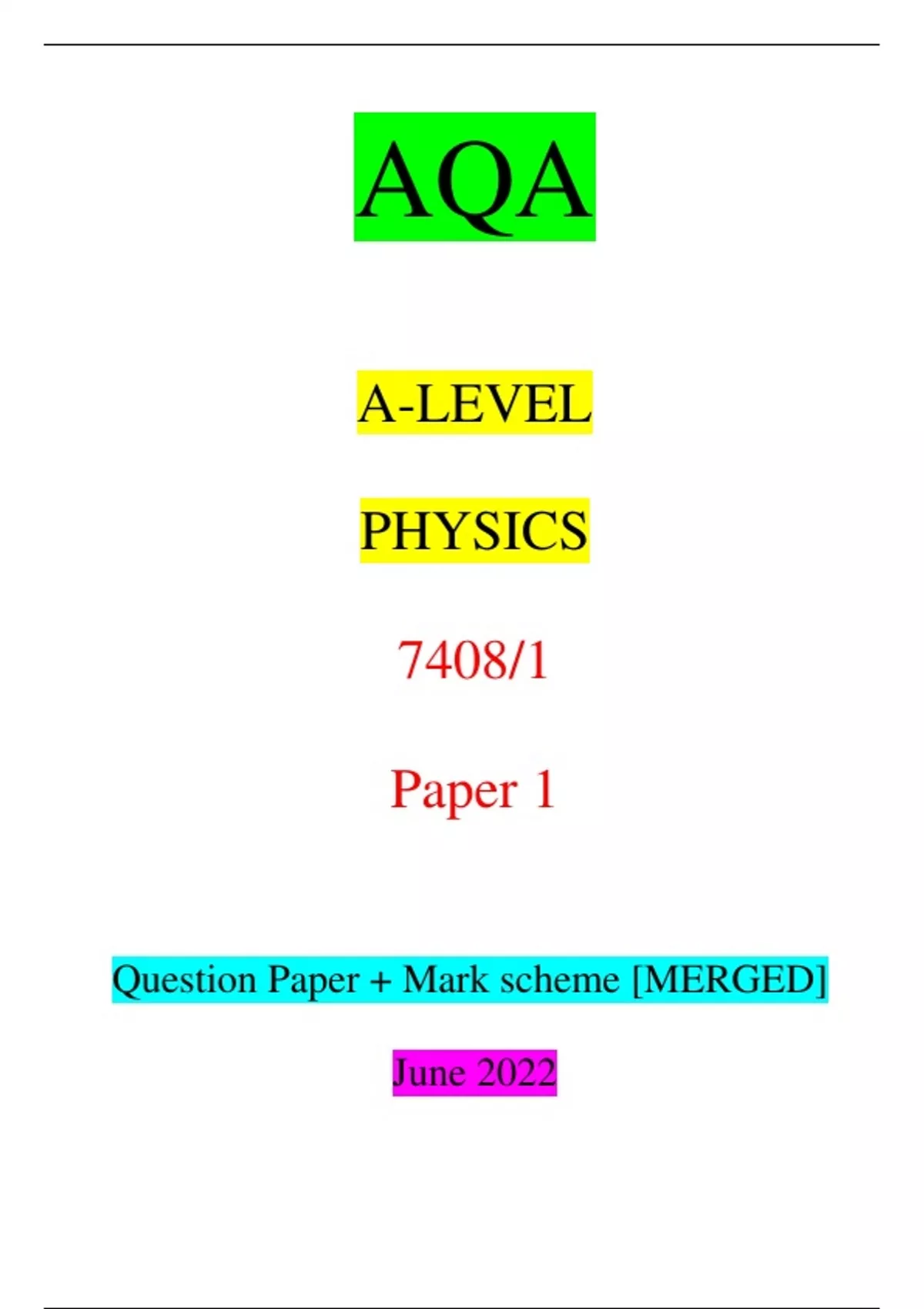 june-2022-aqa-a-level-physics-7408-1-paper-1-question-paper-mark