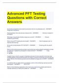 Bundle For PFT Exam Questions and Correct Answers 