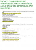 PN VATI COMPREHENSIVE PREDICTOR LATEST 2023 GREEN LIGHT EXAM 150 QUESTIONS AND ANSWERS