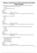 Complete Test Bank Humanity An Introduction to Cultural Anthropology 11th Edition Peoples  Questions & Answers with rationales (Chapter 1-17)