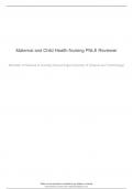 Maternal and Child Health Nursing PNLE Reviewer