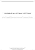 Theoretical Foundations in Nursing PNLE Reviewer