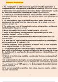 Primerica Practice Test 1. The receipt given to a life insurance applicant when the application is completed and the initial premium is received is called a(n): conditional receipt 2. Statements in the application for insurance that are believed to