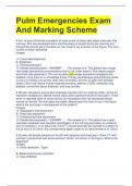 Pulm Emergencies Exam And Marking Scheme