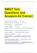 SMQT Test Questions and Answers All Correct 