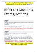 Portage Learning BIOD 151 Module 3/ BIOD 151 Exam  Questions LATEST UPDATE RATED A+/ BIOD 151 Portage Learning BIOD 151 Module 3 Exam Questions  LATEST UPDATE RATED A+ BIOD 151 Module 3  Exam Questions