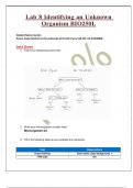 Lab 8 Identifying an Unknown Organism BIO250L  2023