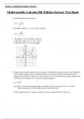 Complete Test Bank Multivariable Calculus 8th Edition Stewart   Questions & Answers with rationales 