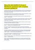 Maryville AHA NURS 612 Exam 2 Workbook questions with complete Answers graded A+