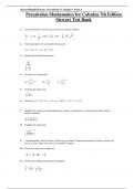 Complete Test Bank  Precalculus Mathematics for Calculus 7th Edition Stewart   Questions & Answers with rationales (Chapter 1-14)