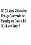 Urologic Concerns in the Maturing and Older Adult 2023 Latest Rated A+