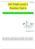 SAT Math Level 2 Practice Test A 25 multiple choice math questions (and solutions)