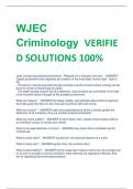 WJEC  Criminology VERIFIE D SOLUTIONS 100%