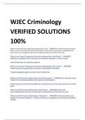 WJEC Criminology VERIFIED SOLUTIONS  100%