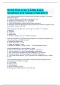 NURS 1140 Exam 2 EAQs Exam Questions and Answers (Graded A)