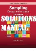 Sampling: Design and Analysis 3rd Edition by Sharon L. Lohr  | Chapters 1-16  | SOLUTIONS MANUAL 