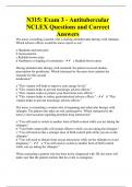 N315: Exam 3 - Antitubercular NCLEX Questions and Correct Answers