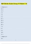 NIH Stroke Scale Group H Patient 1-6 Complete Updated 2023