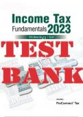 TEST BANK for Income Tax Fundamentals 2023 41st Edition by Gerald E. Whittenburg, Steven Gill. ISBN-13 978-0357719527