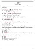 BIOL 214 Genes and Evolution Exam 3 Answer key. question and answers 100% Accurate 2020