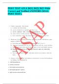 POST TEST ATLS 2021| 2022| 2023 With  Correct and Verified ANSWERS (SOAL  POST TEST).