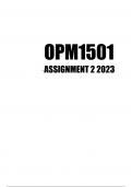 OPM1501 Assignment 2 Complete Answers (566940) Due 19 June 2023