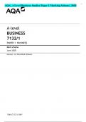 AQA AQA_A Level Business Studies Paper 1 Marking Scheme_2020 Verified Ans.