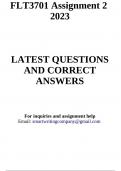 FLT3701  (CORRECT ANSWERS) assignment 2 2023 (60558547)