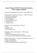 Exam 2 Pharm NURS 615 Maryville Questions With Complete Solutions