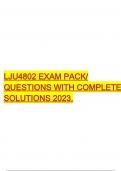 LJU4802 EXAM PACK/ QUESTIONS WITH COMPLETESOLUTIONS 2023.