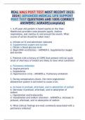 REAL AMLS POST-TEST MOST RECENT 2023- 2024| ADVANCED MEDICAL LIFE SUPPORT  POST TEST QUESTIONS AND 100% CORRECT  ANSWERS| AGRADE{complete}