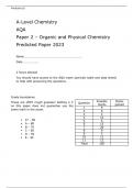 AQA A Level Chemistry Paper 2 Predicted Paper 2023 – Organic and Physical Chemistry Questions and Answers