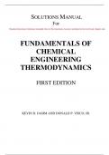 Fundamentals of Chemical Engineering Thermodynamics 1st Edition By Kevin Dahm Donald Visco (Solution Manual)