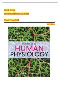 Test Bank for Principles of Human Physiology 6th Edition by Stanfield