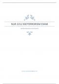 NUR 2212 BIOTERRORISM EXAM.