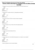 Complete Test Bank  Systems Analysis and Design in a Changing World 7th Edition Satzinger   Questions & Answers with rationales (Chapter 1-14)