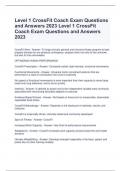 Level 1 CrossFit Coach Exam Questions and Answers 2023 Level 1 CrossFit Coach Exam Questions and Answers 2023