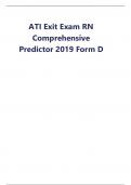 ATI RN Comprehensive Predictor 2019 Form D.