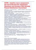 SCRN - baseline neuro assessment, tpa and endovascular reperfusion Questions and Answers 2023 Already  Passed Satisfaction Guaranteed