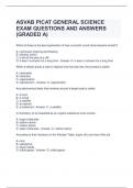 ASVAB PICAT GENERAL SCIENCE EXAM QUESTIONS AND ANSWERS (GRADED A)
