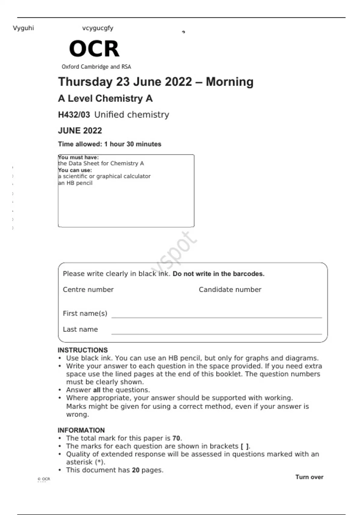 ocr-a-level-chemistry-a-paper-3-june-2022-question-paper-and-mark